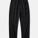 Contrast Textured Johnny Collar Knit Polo & Drawstring Knitted Waffle Pants Set