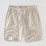 Linen Cuban Shirt with Pockets & Linen Drawstring Shorts Set