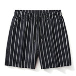 Palm Tree Print Shirt & Striped Swim Shorts Set