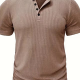 TEXTURED CREW NECK SHIRT FOR MEN