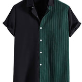 Contrast Striped Panel Shirt