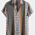 Elephant Geometric Print Shirt