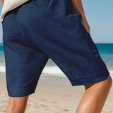 LINEN BEACH SHORTS FOR MEN