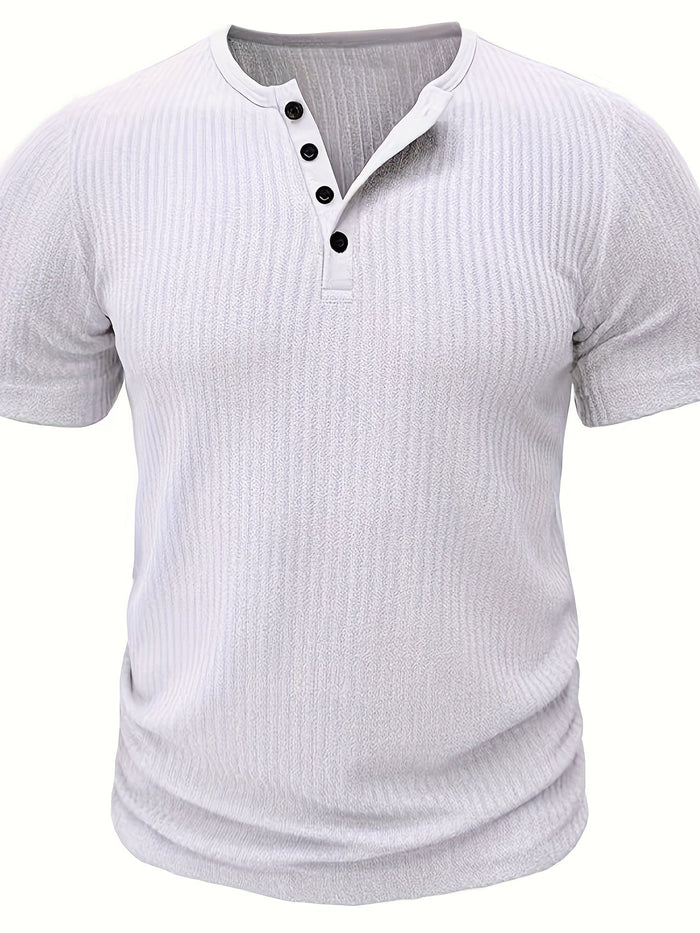 TEXTURED CREW NECK SHIRT FOR MEN