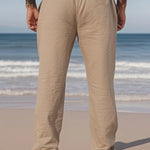 STRAIGHT LINEN TROUSERS FOR MEN