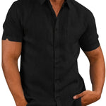 LAPEL LINEN SHIRT FOR MEN