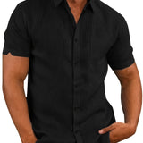 LAPEL LINEN SHIRT FOR MEN
