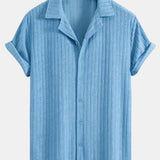 Striped Terry Cuban Shirt & Striped Terry Cuban Shorts Set