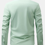 3 Pieces Non-Iron Hidden Placket Stand Collar Dress Shirt