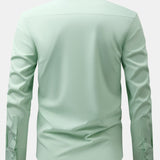 3 Pieces Non-Iron Hidden Placket Stand Collar Dress Shirt