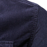 Regular Fit Cotton Corduroy Shirt with Pockets