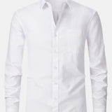 Long Sleeve Pocket Button Up Oxford Shirt