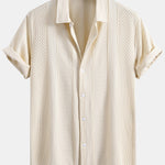 Geometric Jacquard Button Up Shirt