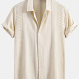 Geometric Jacquard Button Up Shirt