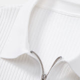 Striped Gradient Knitted Polo Shirt & Slim Fit Tapered Trousers Set