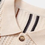 Stripe Crochet Button Up Shirt