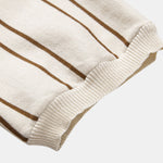 Striped Knitted Polo Shirt & Slim Fit Tapered Trousers Set