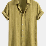 Geometry Jacquard Button Up Shirt