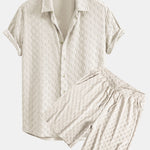 Checkerboard Terry Shirt & Shorts Set