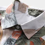 Tropical Print Button Up Shirt