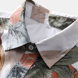 Tropical Print Button Up Shirt