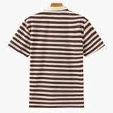 Horizontal Stripe Polo with Contrast Collar
