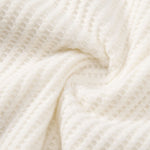 Waffle Shirt & Drawstring Knitted Waffle Shorts Set