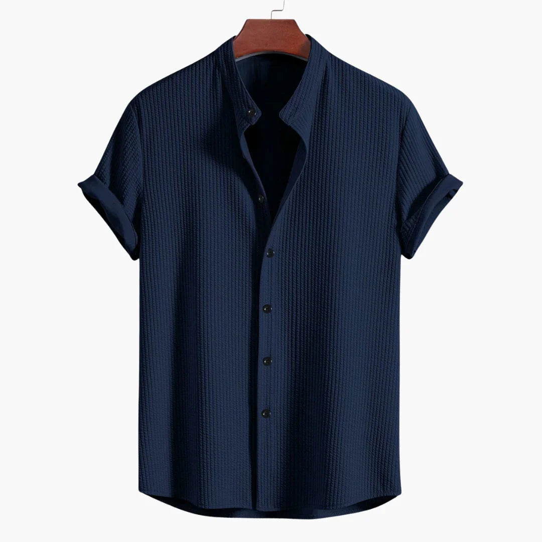 Simon | Elegant Stand Collar Shirt