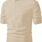 STAND COLLAR SHIRT FOR MEN