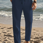 LINEN DRAWSTRING TROUSERS FOR MEN