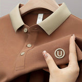 EMBROIDERED LAPEL SHIRT FOR MEN