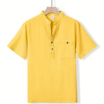 HENLEY COTTON SHIRT FOR MEN