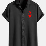 Poker Hearts Graphic Print Shirts