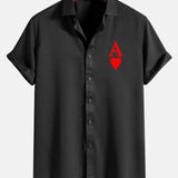 Poker Hearts Graphic Print Shirts