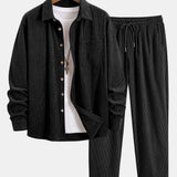 Corduroy Shirt & Straight Leg Corduroy Pants Set
