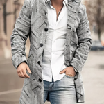BUTTON TRENCH COAT FOR MEN