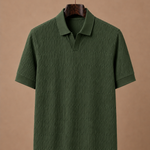 Men's Luxury Knit Polo Shirt – Soft Textured Summer | Areleon