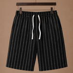 Men's Linen Drawstring Shorts – Striped Relaxed Fit | Areleon