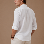 Men's Grandad Collar Linen Shirt – Relaxed Casual Fit | Areleon