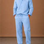 Men's Linen Cotton Set – Shirt & Trousers Smart Casual | Areleon