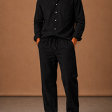 Men's Linen Cotton Set – Shirt & Trousers Smart Casual | Areleon