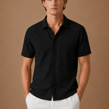 Men's Short Sleeve Linen Cotton Shirt – Smart Casual | Areleon
