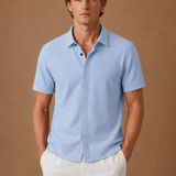 Men's Short Sleeve Linen Cotton Shirt – Smart Casual | Areleon