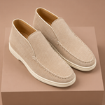 Men's Suede Ankle Loafers – Smart Casual Moc-Toe | Areleon