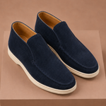 Men's Suede Ankle Loafers – Smart Casual Moc-Toe | Areleon