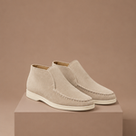 Men's Suede Ankle Loafers – Smart Casual Moc-Toe | Areleon