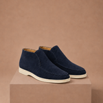 Men's Suede Ankle Loafers – Smart Casual Moc-Toe | Areleon
