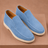 Men's Suede Ankle Loafers – Smart Casual Moc-Toe | Areleon