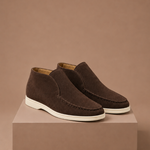 Men's Suede Ankle Loafers – Smart Casual Moc-Toe | Areleon