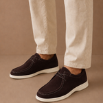 Men's Moc-Toe Lace-Up Suede Shoes – Casual Everyday | Areleon